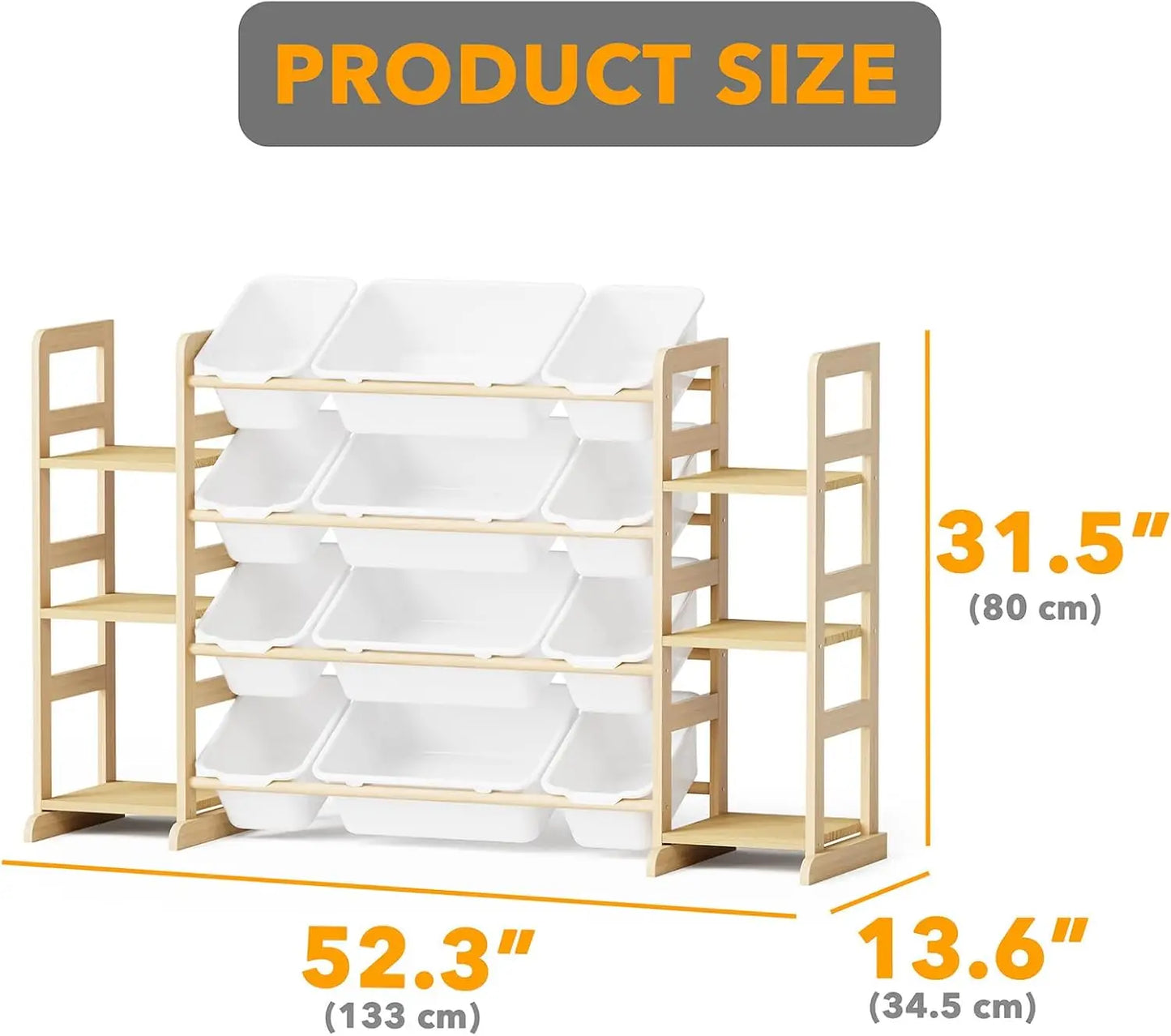 DAFIFY Toy Storage Organizer With Six Shelves And Bins