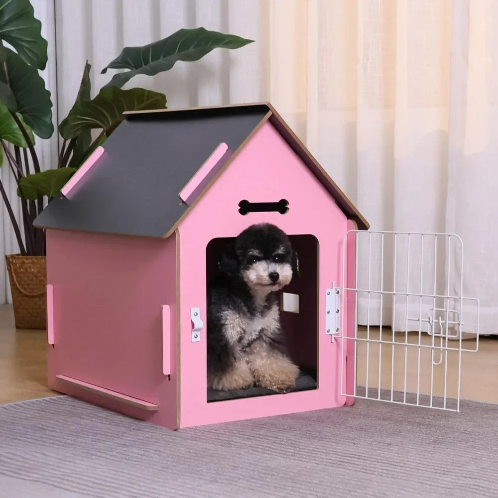 Cozy Wooden Indoor Dog House for Small Dogs and Cats Perfect Pet Bed