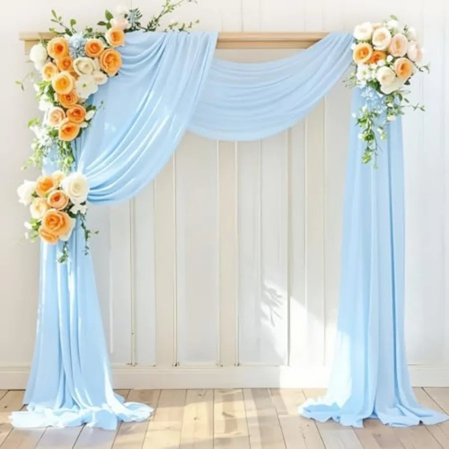 Wedding Arch Draping Fabric Sheer Chiffon Backdrop Panel