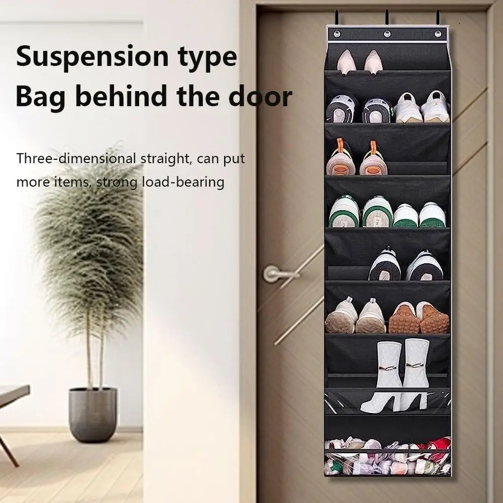 HiMISS Over The Door Shoe Organizer With Metal Hooks