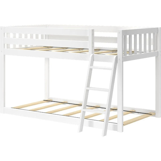 Hign-concerned Low Bunk Bed Solid Wood Bed Frame Slats