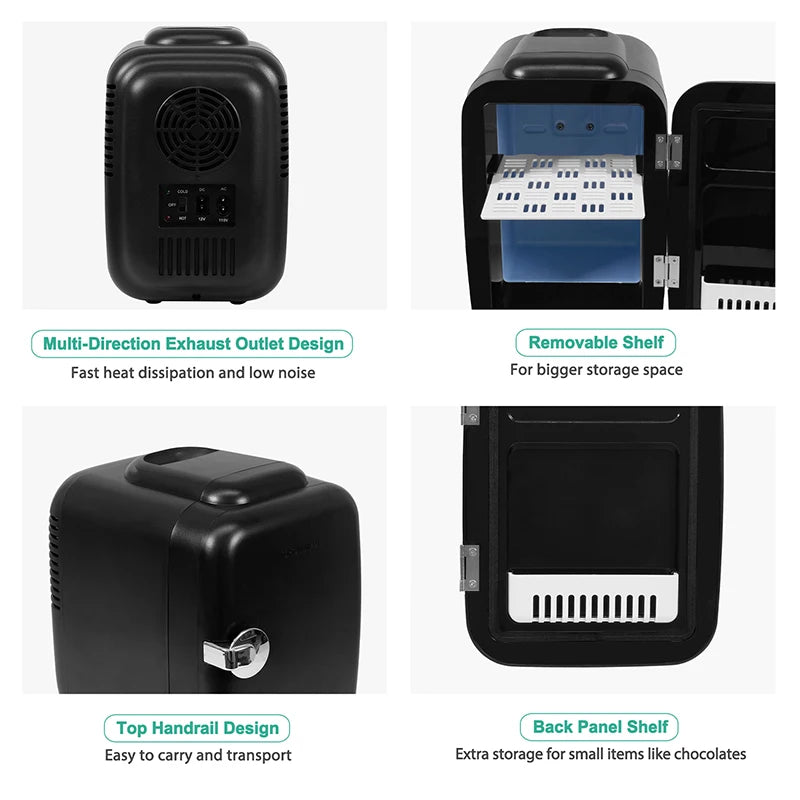Crownful Portable Mini Fridge For Beauty Makeup And Skincare