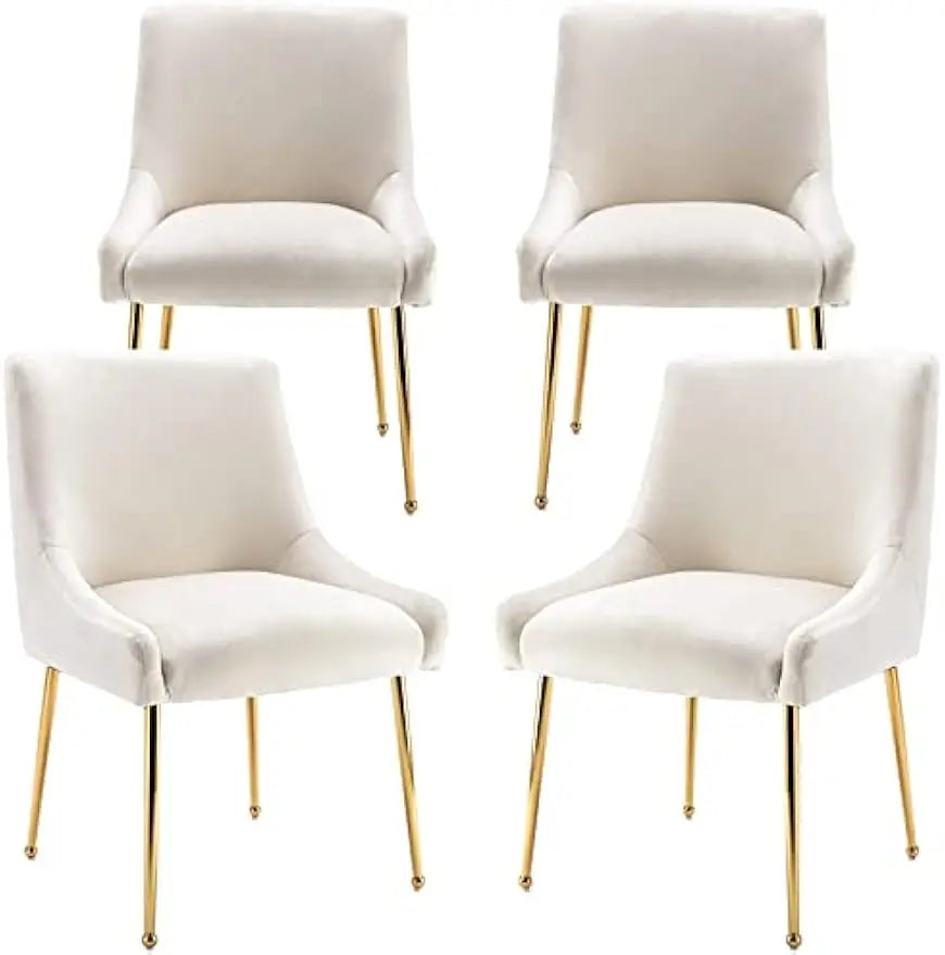 Ticify Modern Velvet Upholstered Dining Chairs Set Guest