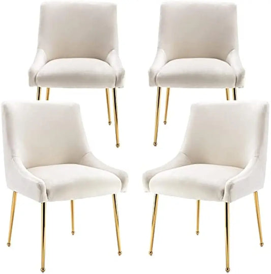 Ticify Modern Velvet Upholstered Dining Chairs Set Guest