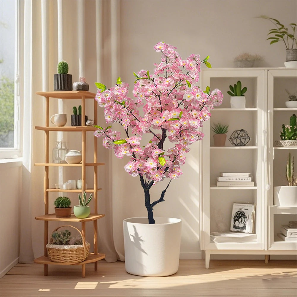 TWISTER.CK Artificial Cherry Blossom Tree Potted Indoor Decor