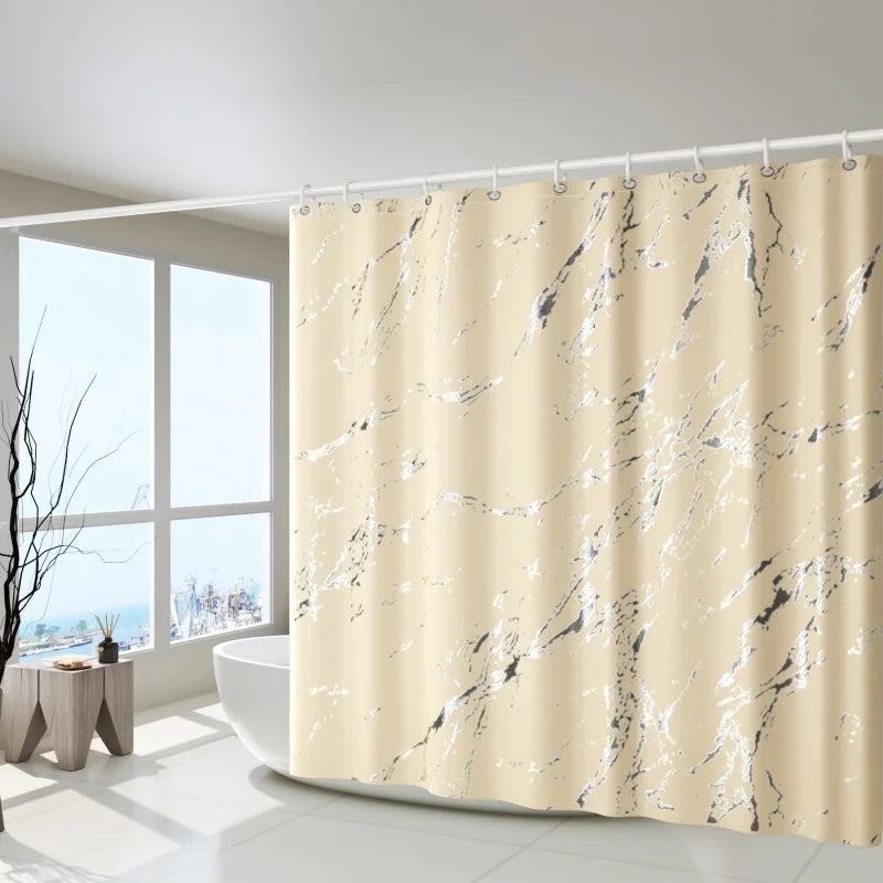 Choice Gilded Silver Plated Craft Shower Curtain Polyester Fabric