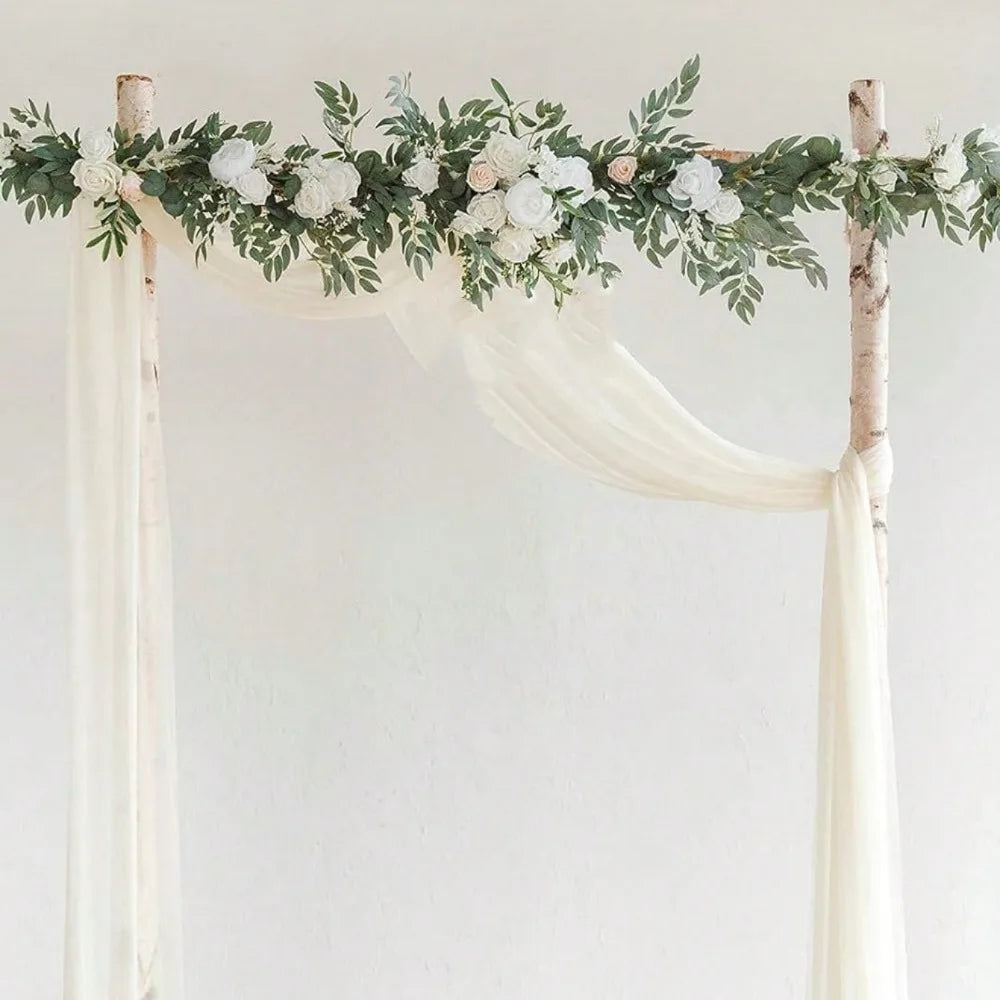 NONECN Eucalyptus Willow Leaf Garland For Wedding Arch Backdrop