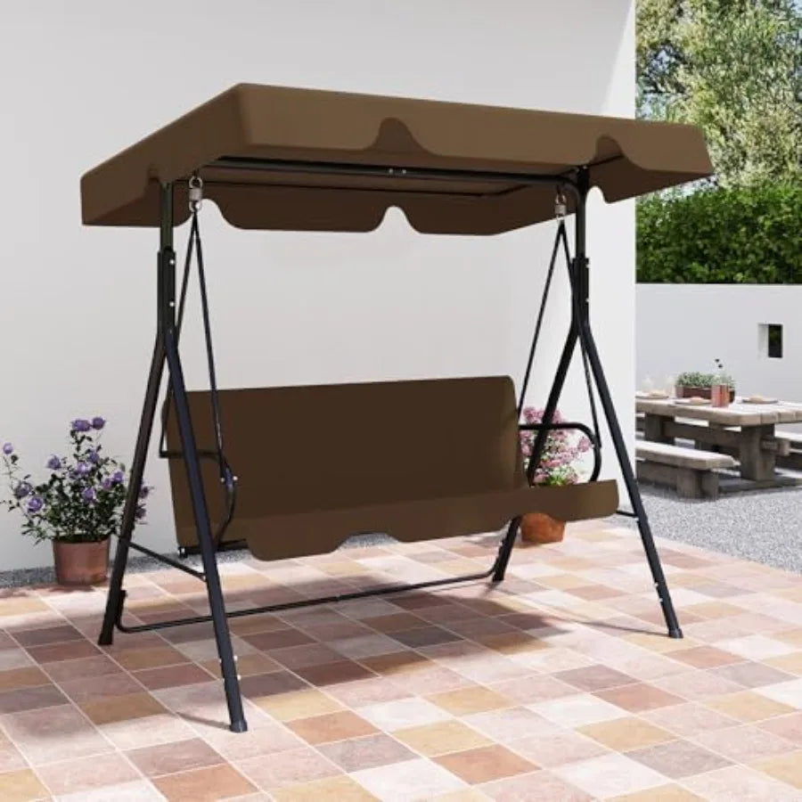 OLOEY Outdoor Patio Swing Chair With Adjustable Canopy