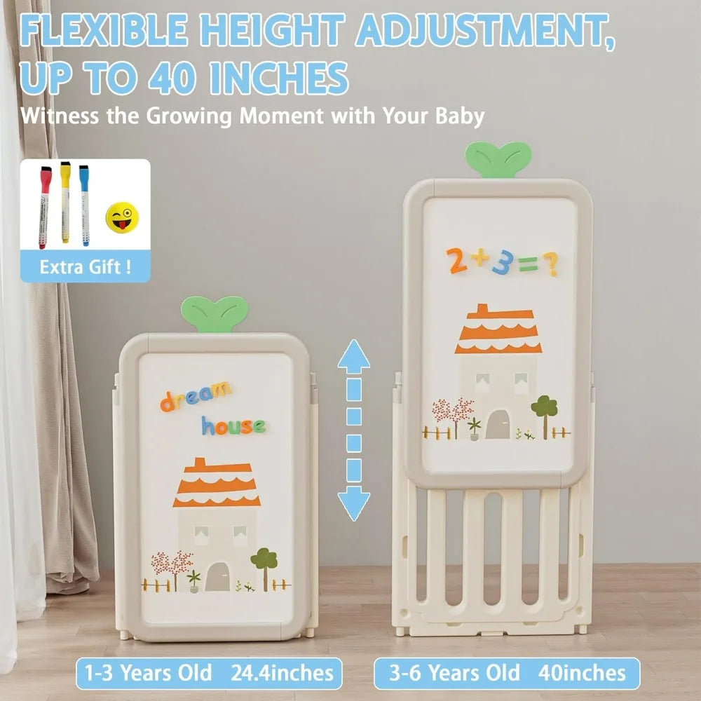 DAFIFY Foldable Kids Toy Storage Organizer 10 Removable Bins
