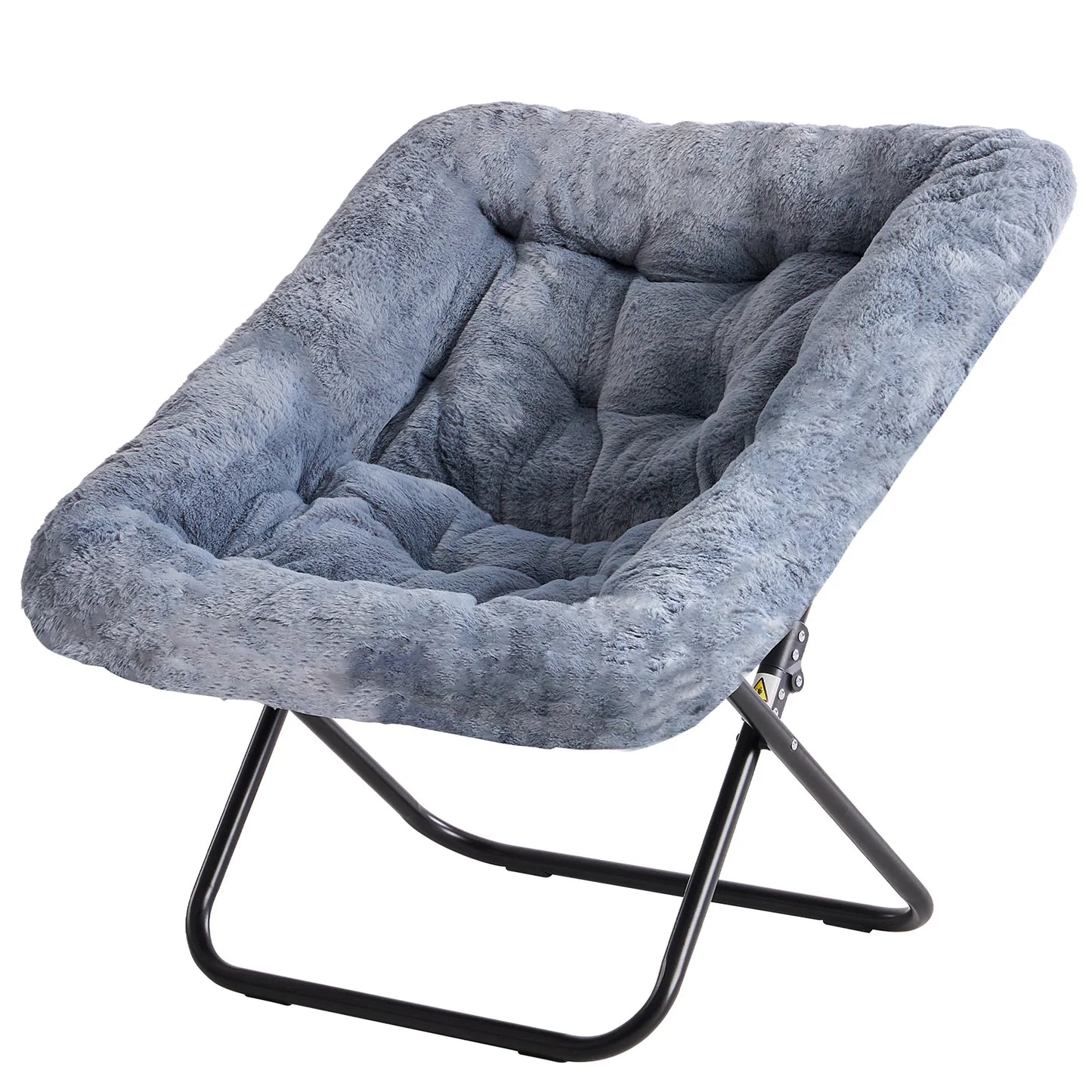 JHK Cozy Saucer Chair Faux Fur Fabric Deluxe Lounge