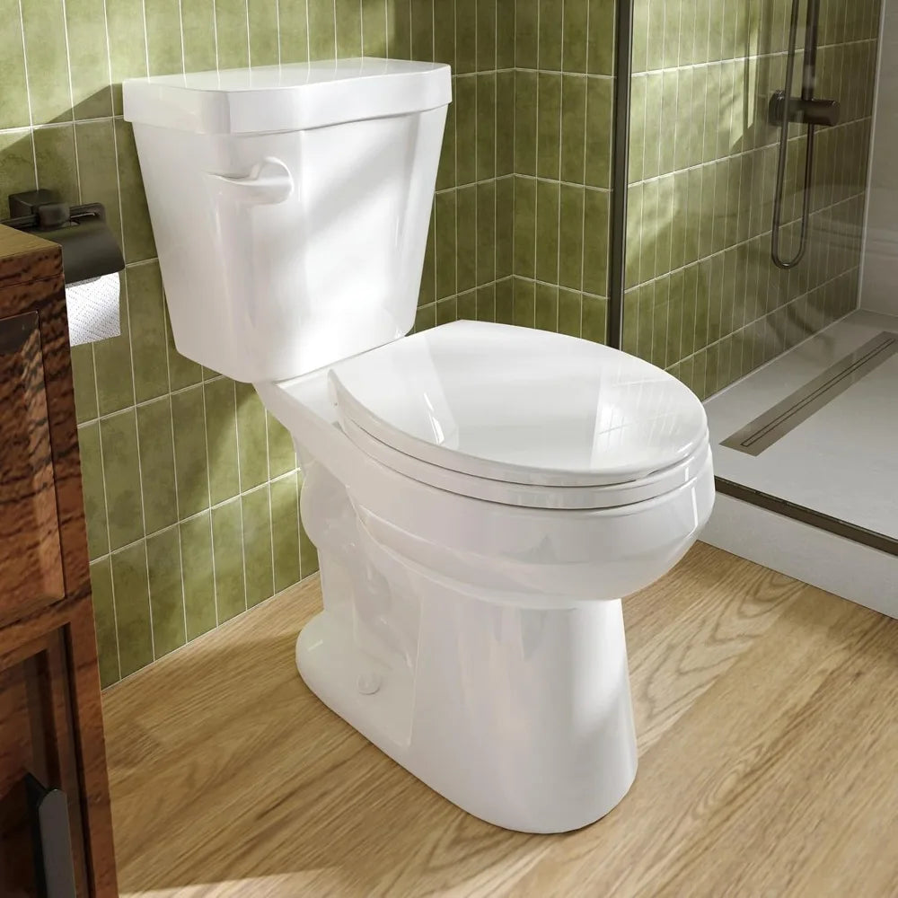 Two-Piece Round Toilet With ADA Comfort And 1.28 GPF