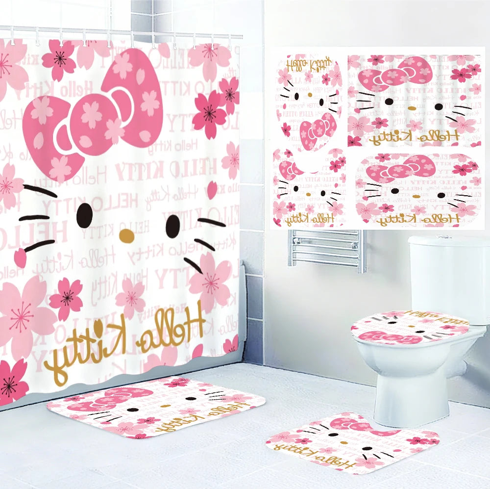 MINISOC Hello Kitty Bathroom Four Piece Kit Set Essentials