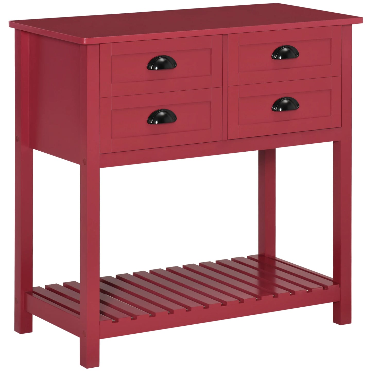 HOMCOM Sideboard Buffet Cabinet With 4 Drawers Storage