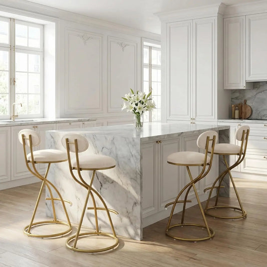 Frame Velvet Bar Stools Set Of Four