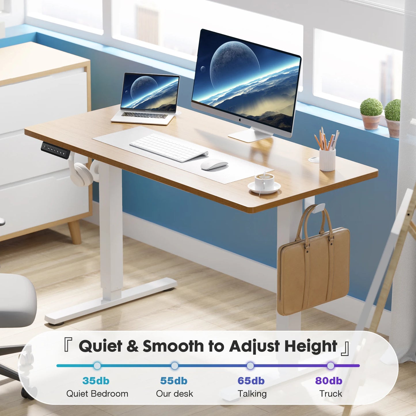 JHK Electric Standing Desk Sit Stand Workstation Ergonomic