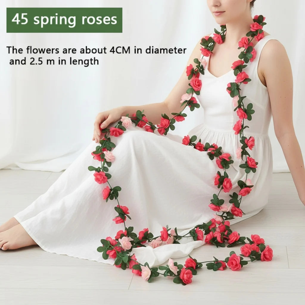 Artificial Rose Flower Vine Elegant Wedding Decoration