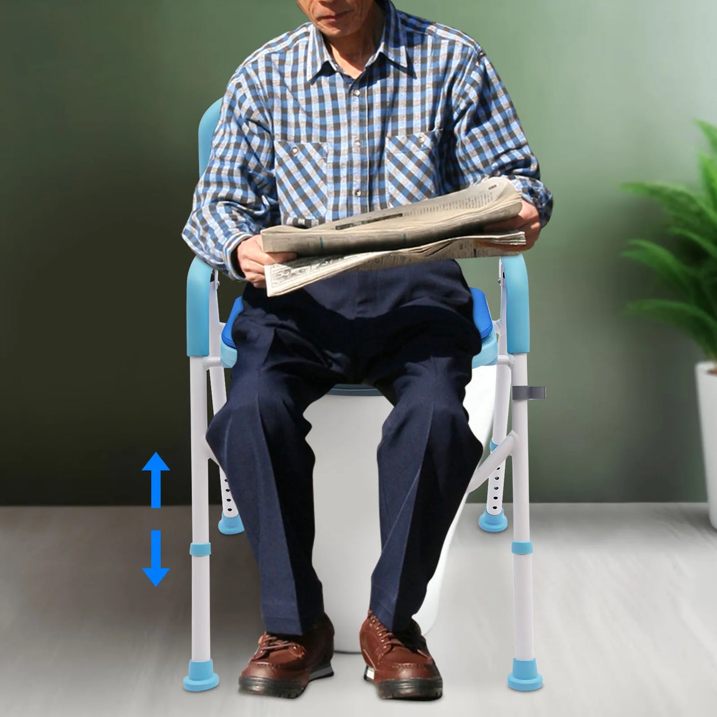 Hign-concerned Uplift Raised Toilet Seat With Handles