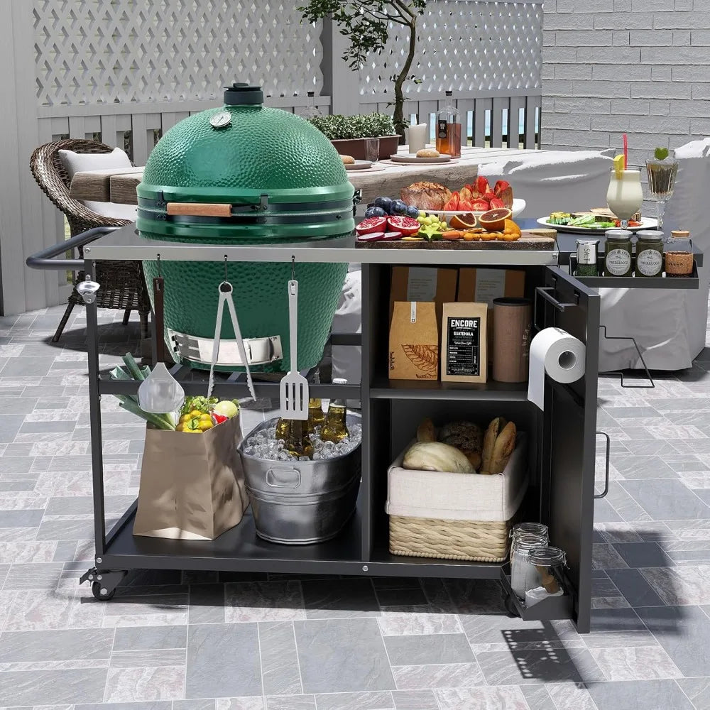 DAFIFY Big Green Egg Grill Cart With Wheels And Storage