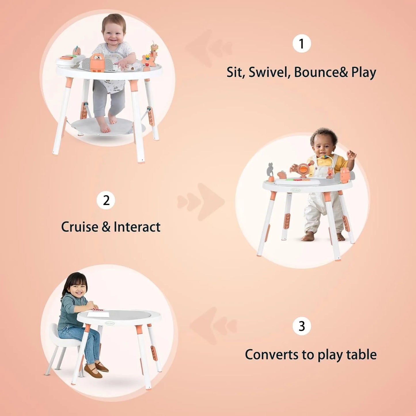 Ubravoo Baby Activity Center Three In One With Toys