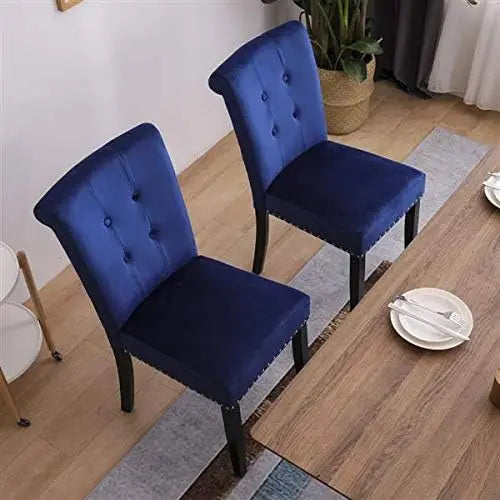 2PCS European Retro Velvet Accent Chair and Makeup Stool for Bedroom