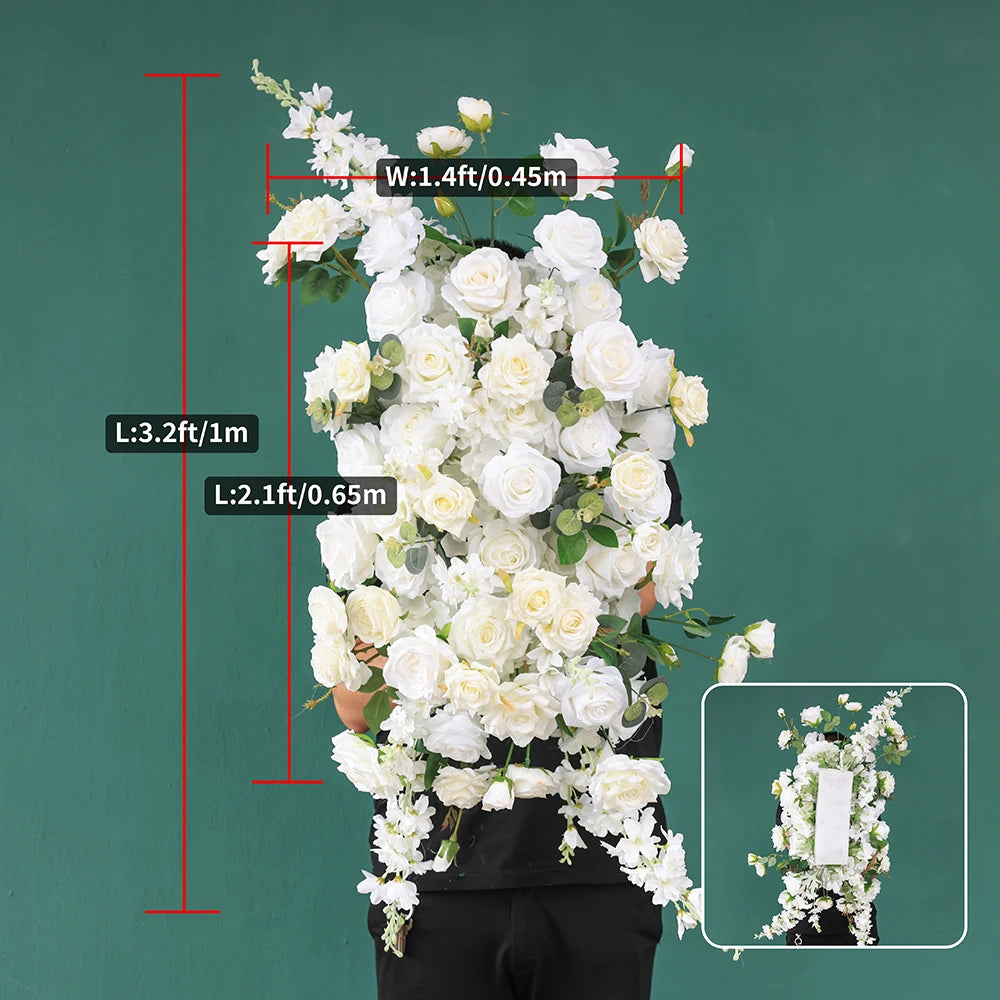 Rose Eucalyptus Artificial Flower Arrangement for Baby Shower Backdrops