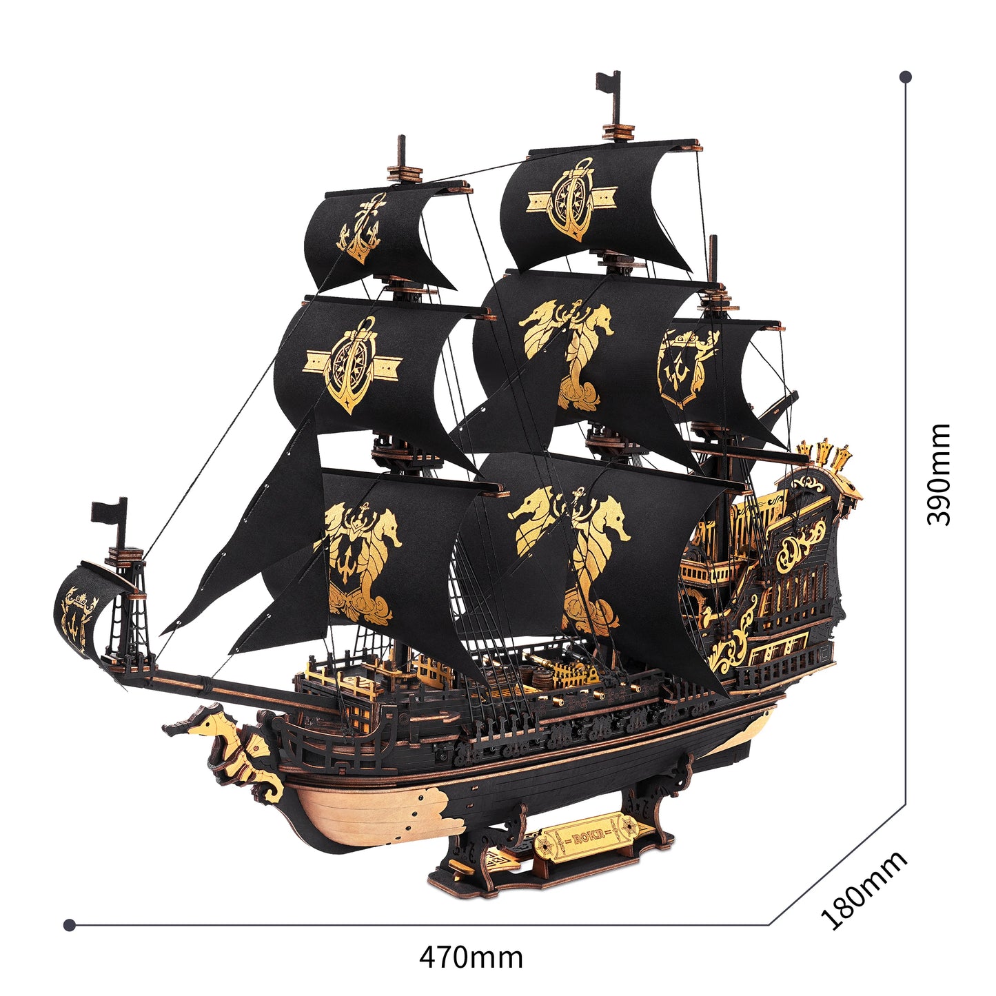 Robotime Rokr 3D Wooden Seahouse Puzzle Kit Desk Decoration