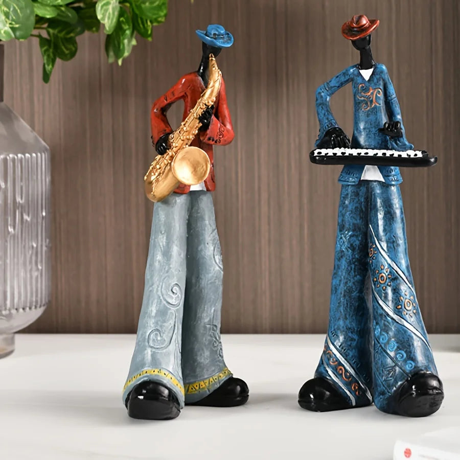 Hign-concerned Resin Band Statue For Living Room Decor