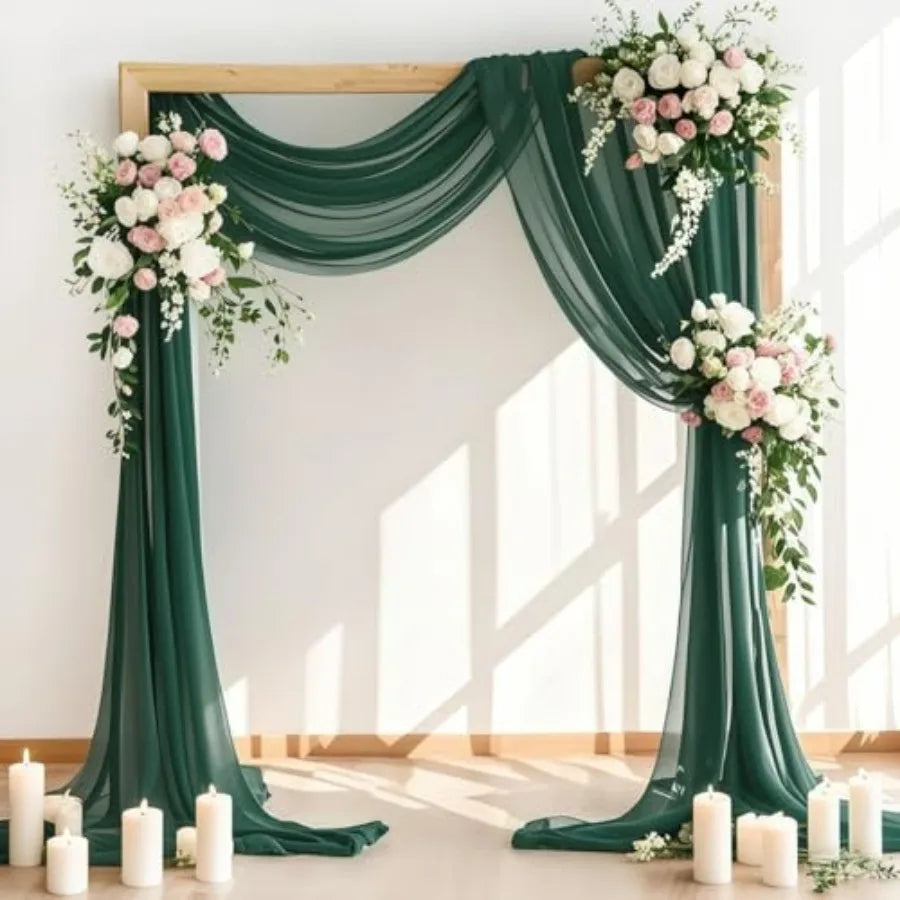 Wedding Arch Draping Fabric Sheer Chiffon Backdrop Panel