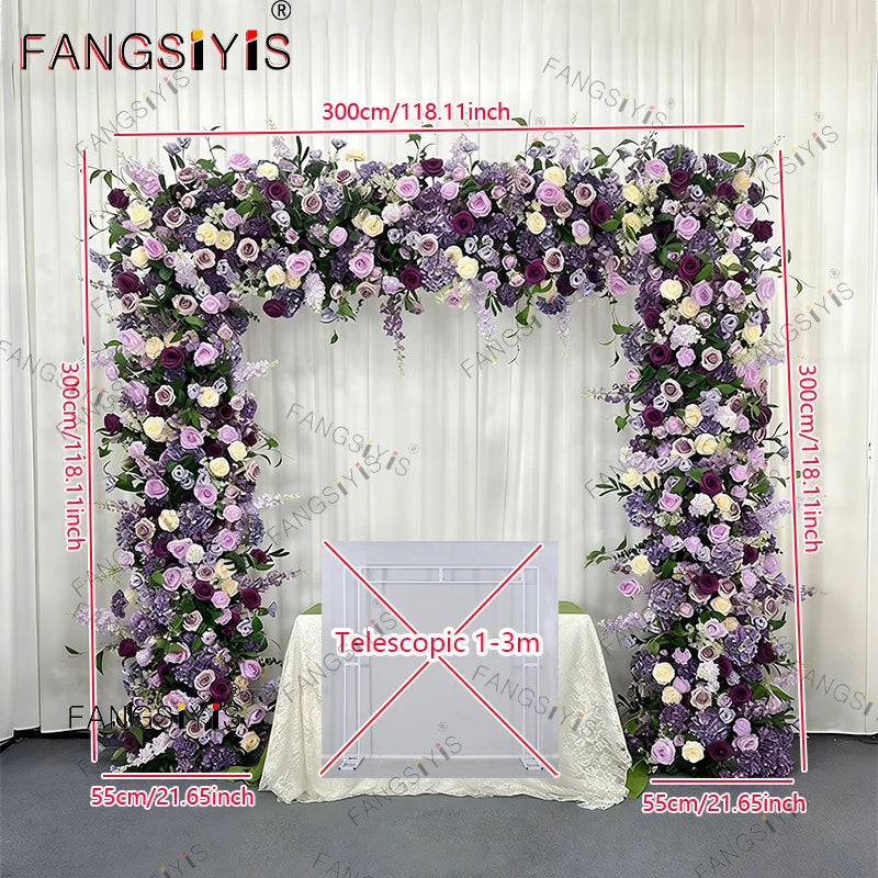 Artificial Wedding Backdrop Arch Floral Arrangement With Roses