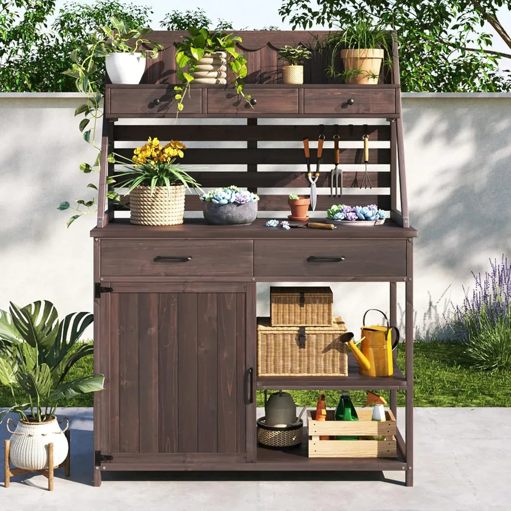 Think 30 Potting Bench With 5 Drawer Garden Workstation