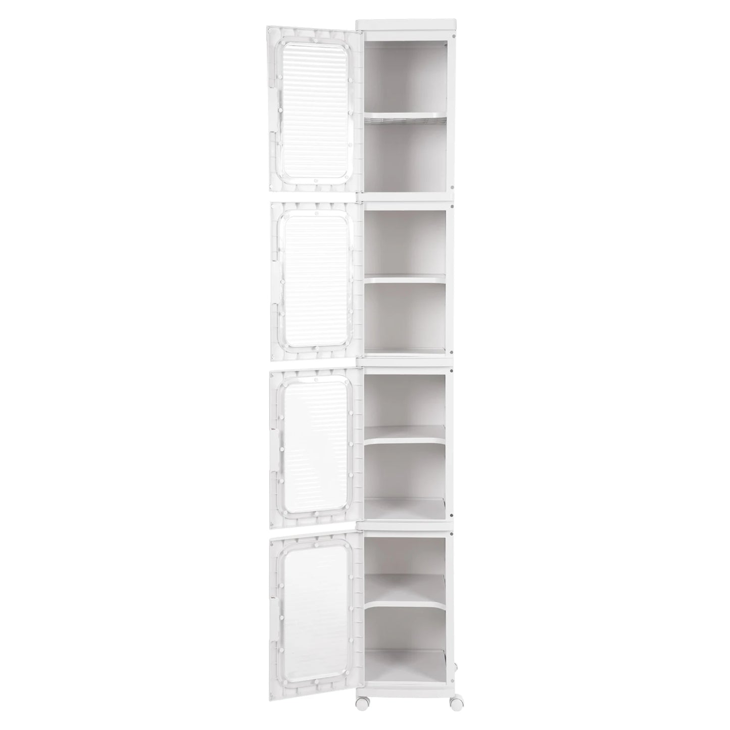 Storage Cabinet 4 Tier Narrow Organizer With Wheels
