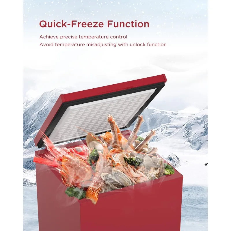 Outdoor Chest Freezer With Electronic Control And Two Removable Baskets