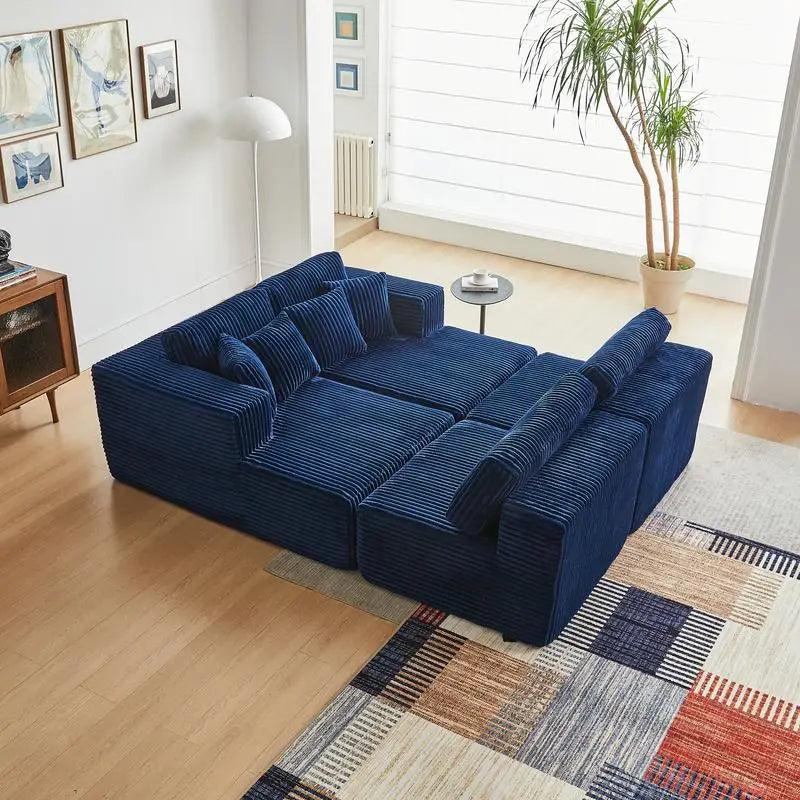 CN Sichuan Reversible U Shaped Flannel Sectional Sofa