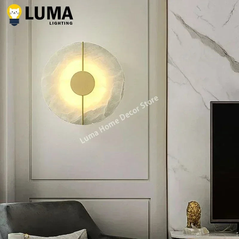 LUMA Modern Luxury Marble Wall Light Sconce