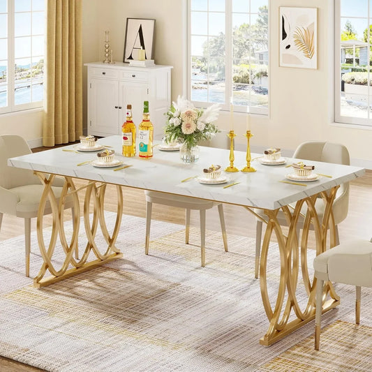 Little Tree Modern Rectangular Dining Table For Kitchen