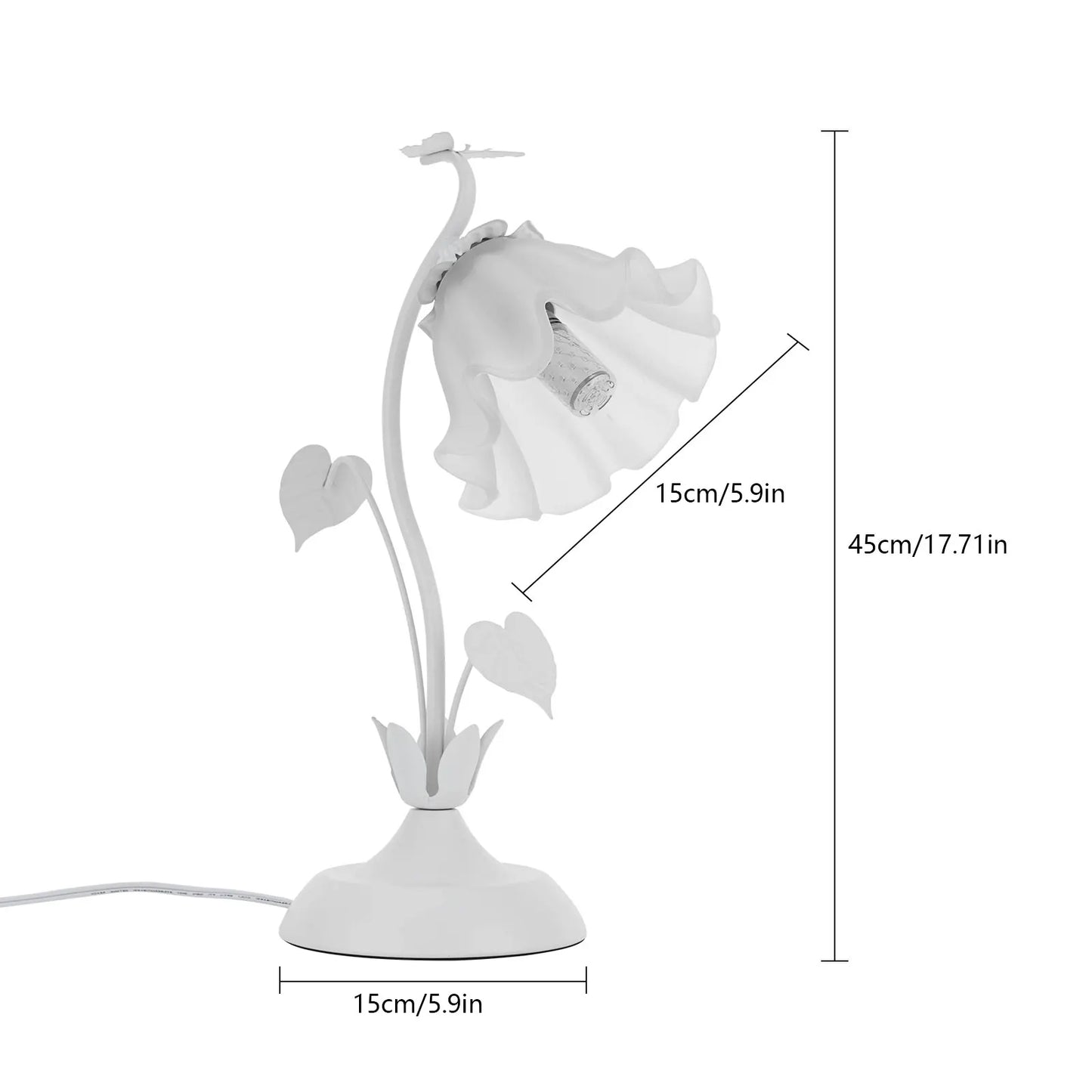40W Retro Flower Desk Lamp E26 LED Illumination Light