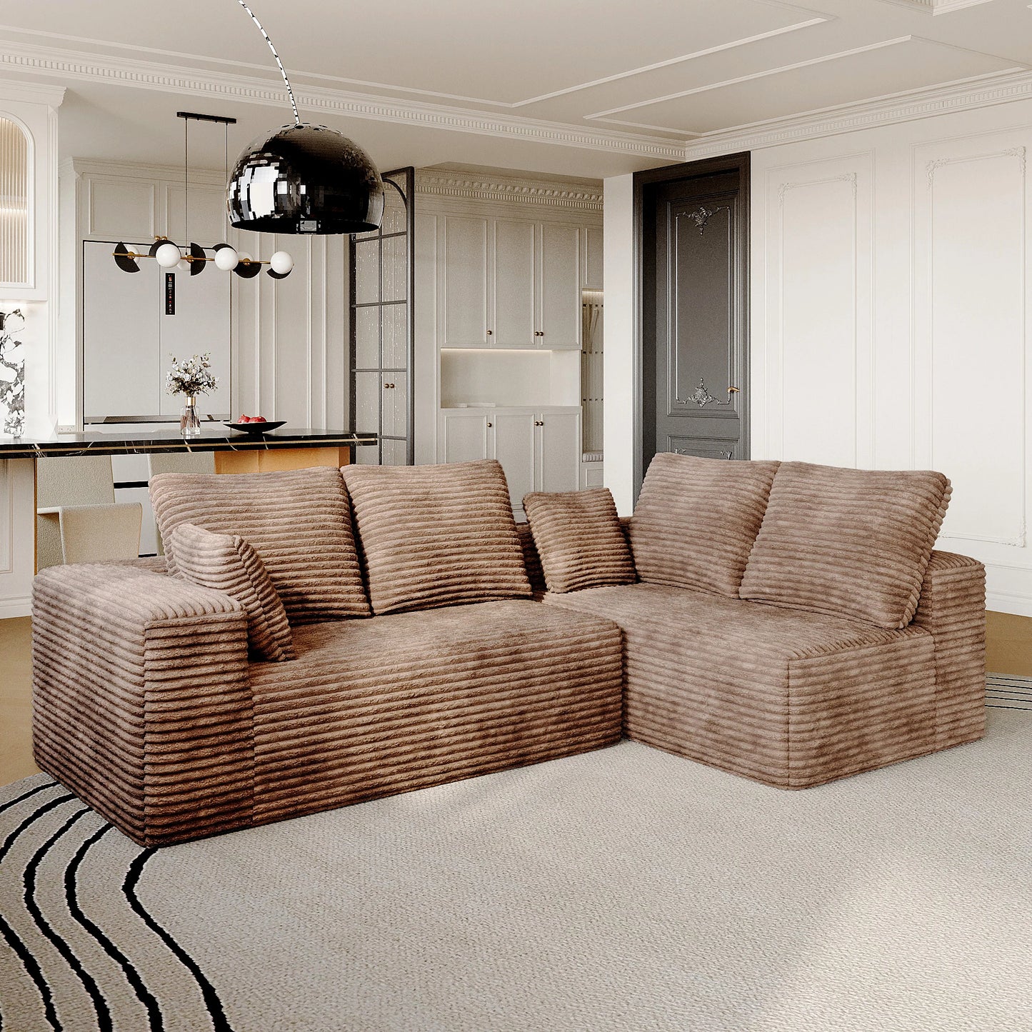 Sdorens Cloud Like Sectional Sofa With L Shaped Chaise