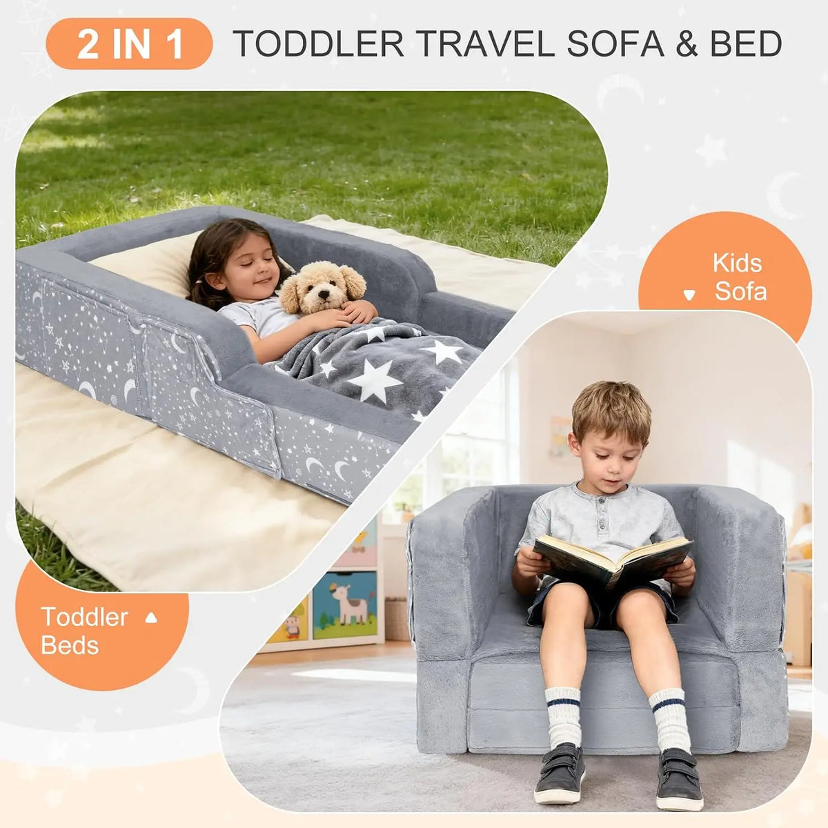 Novilla Foldable Two In One Portable Toddler Travel Bed