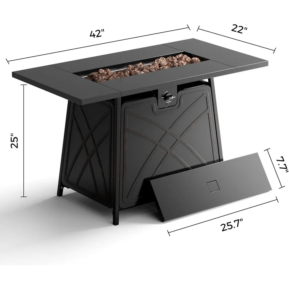 Bali Outdoors Propane Fire Pit Table Outdoor Patio