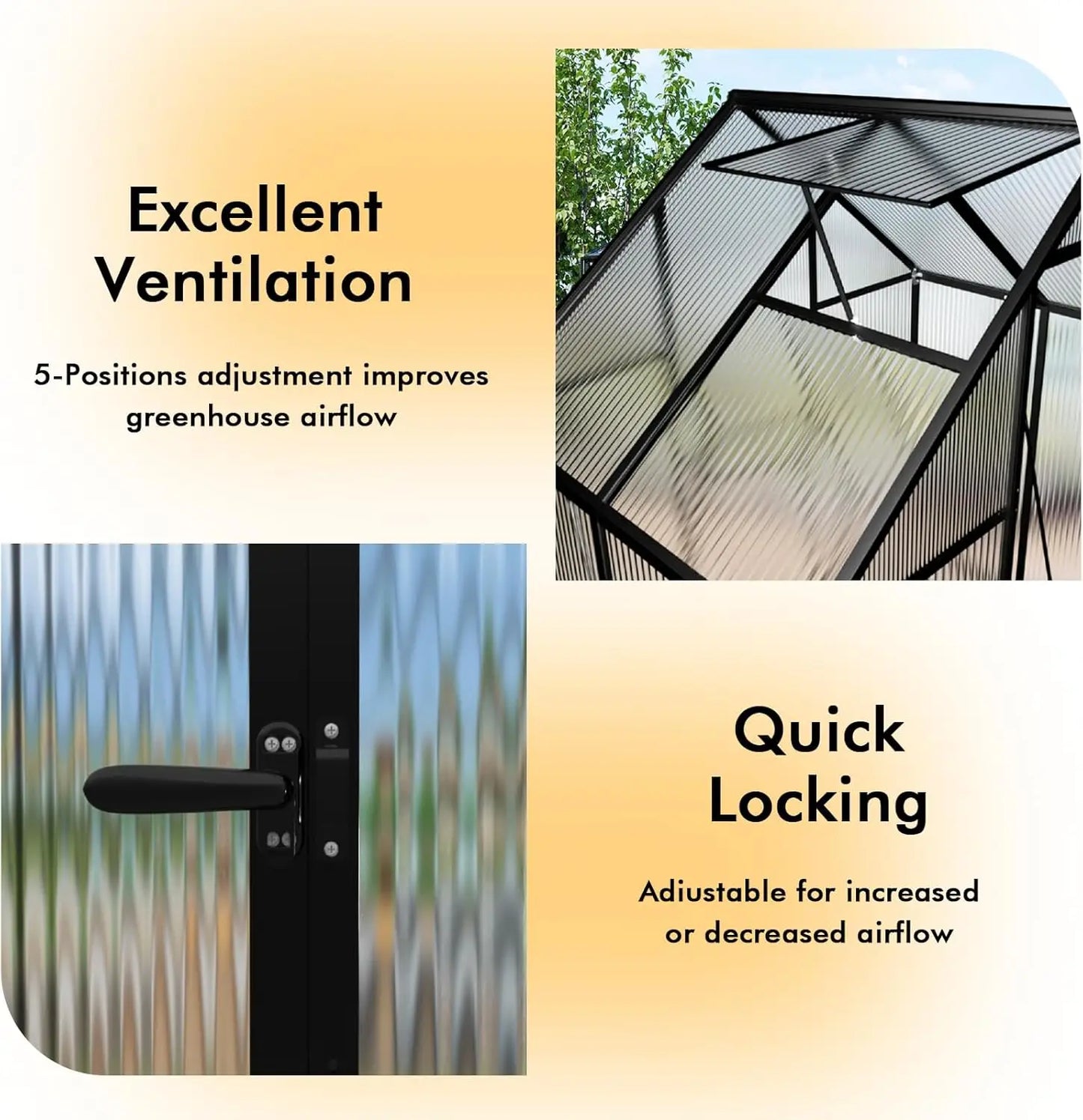 XMSJ Enhanced Aluminum Walk In Greenhouse