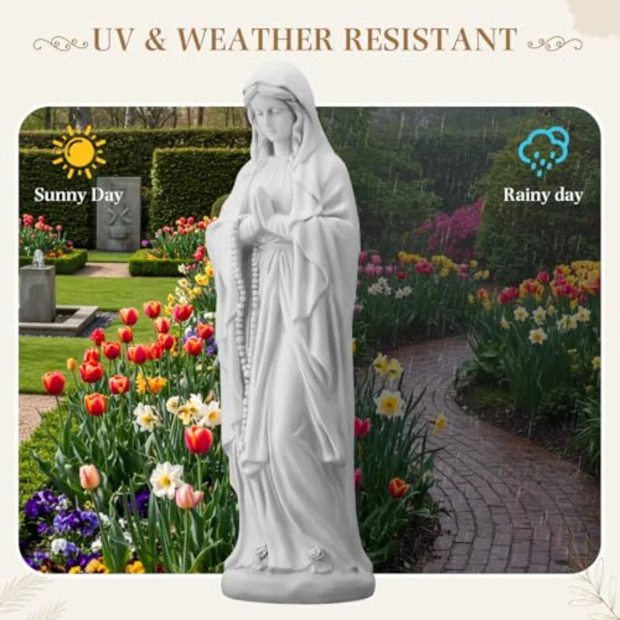 Blessed Mother Garden Statue Weather Resistant Resin