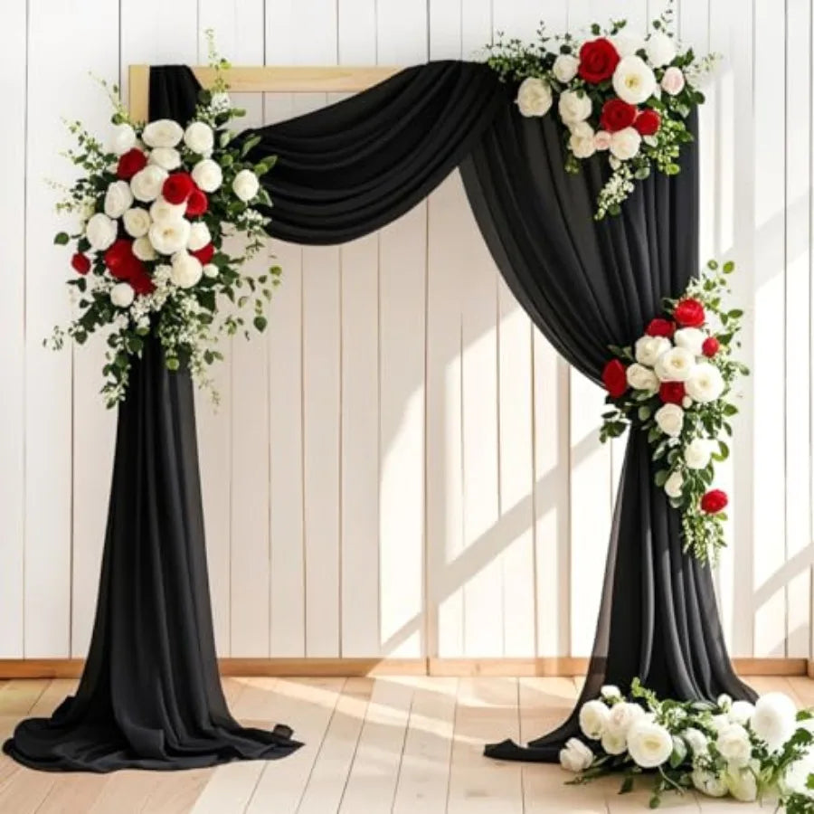 Wedding Arch Draping Fabric Sheer Chiffon Backdrop Panel