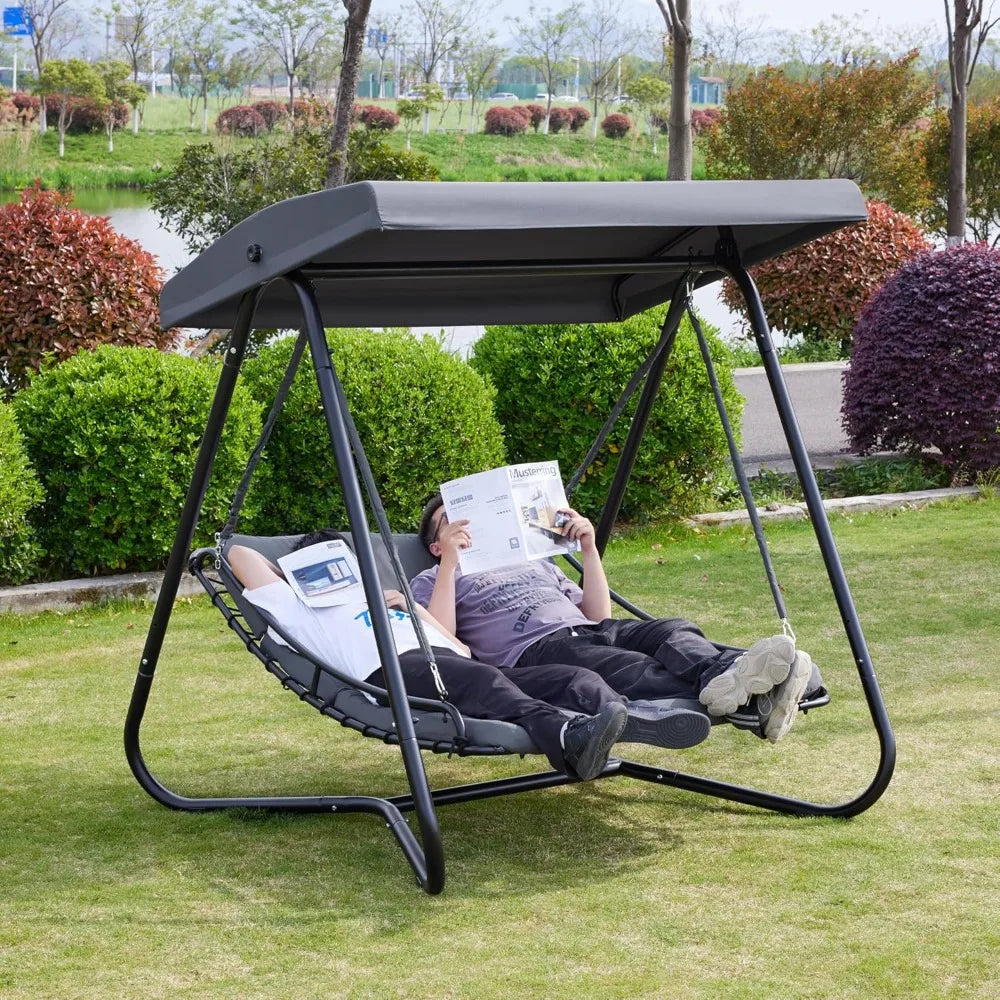 Macrout Hammock Swing Chair with Recliner Outdoor Lounge