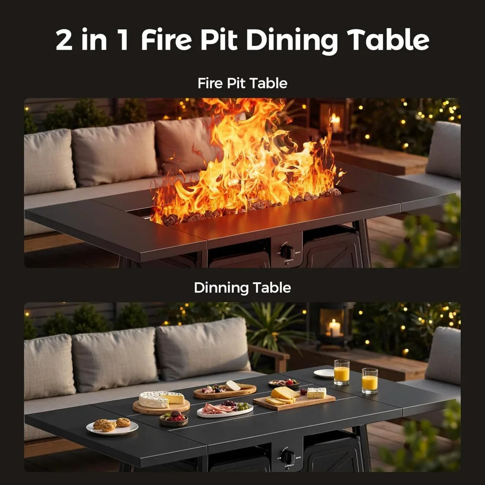 Bali Outdoors Propane Fire Pit Table Outdoor Patio