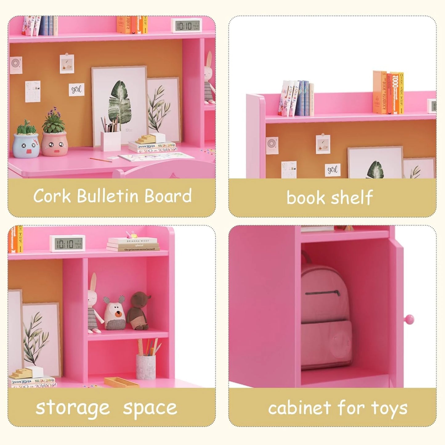 HobbyLane Kids Desk And Chair Set Wooden Writing Table