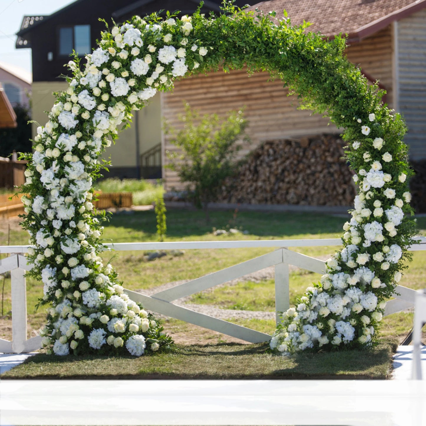 Nonecn Round Arch Backdrop Stand Metal Wedding Frame