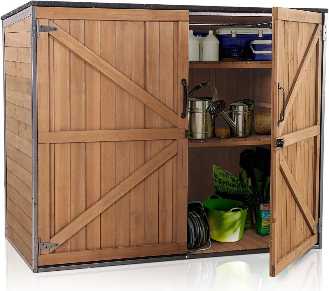 Outdoor Storage Cabinet Small Garden Shed Waterproof Vertical Shed 33.3 cu ft