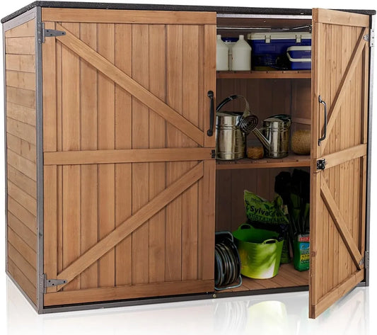 Outdoor Storage Cabinet Small Garden Shed Waterproof Vertical Shed 33.3 cu ft