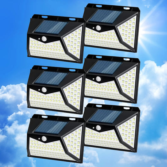 6 Pcs Solar Outdoor Motion Sensor Lights with 3 Modes for Garden and Patio