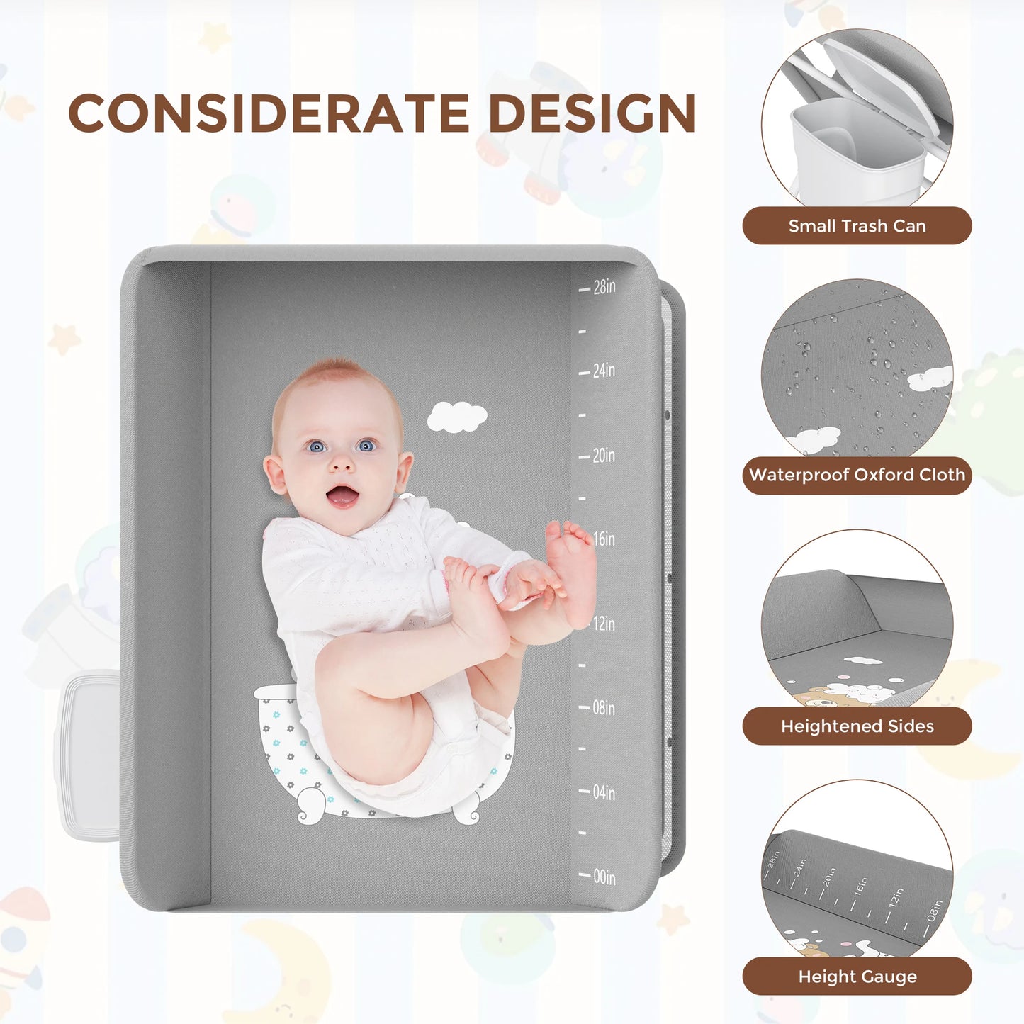 Devine In Out Foldable Baby Changing Table With Wheels